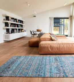 Louis De Poortere Kilim rug Zemmuri Blue 105958 Zemmuri Blue