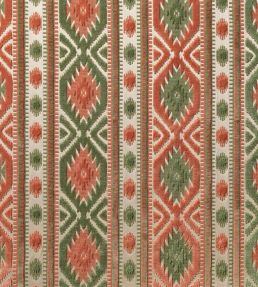 Kilim Fabric by Marvic Coral/Celadon