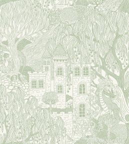 Kingdom of the Willow Wallpaper by Borastapeter Green