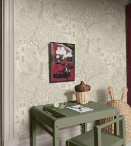 Kingdom of the Willow Wallpaper by Borastapeter Green