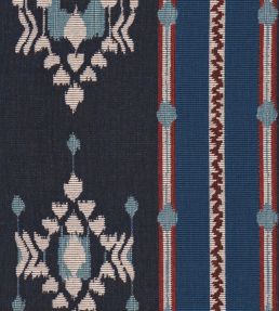 King's Ikat Fabric by MINDTHEGAP Blue