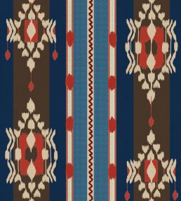 King's Ikat Wallpaper by MINDTHEGAP Blue
