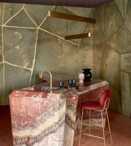 Kintsugi eclat Mural by Elitis Green/Gold