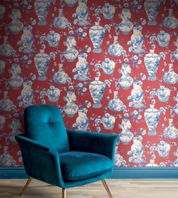 Kintsugi Pot Wallpaper by Jannelli&Volpi Navy
