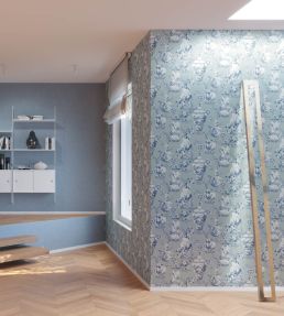 Kintsugi Pot Metallic Wallpaper by Jannelli&Volpi Blue