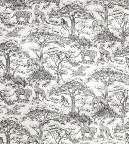 Kisumu Fabric by Clarke & Clarke Noir