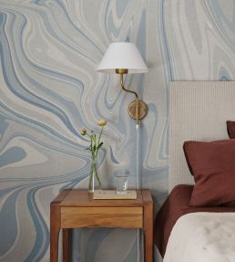Klint Mural by Sandberg Misty Blue