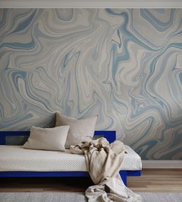 Klint Mural by Sandberg Misty Blue