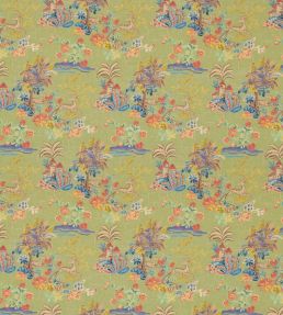 Knights Tale Fabric by GP & J Baker Spring Green