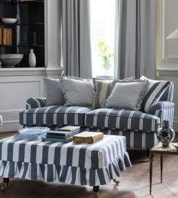 Knightsbridge Fabric by Clarke & Clarke Ochre/Charcoal
