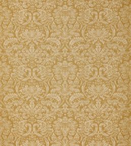 Knole Damask Fabric by Zoffany Gold