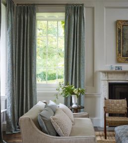 Knole Damask Fabric by Zoffany Gold