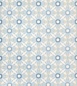 Kona Wallpaper by Thibaut Blue and Beige