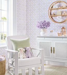 Kona Wallpaper by Thibaut Lavender