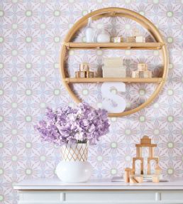 Kona Wallpaper by Thibaut Lavender