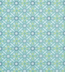 Kona Wallpaper by Thibaut Turquoise