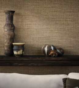 Kousa Reed Wallpaper by Romo Chestnut
