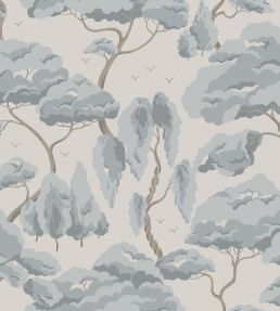 Kristoffer Wallpaper by Sandberg Misty Blue
