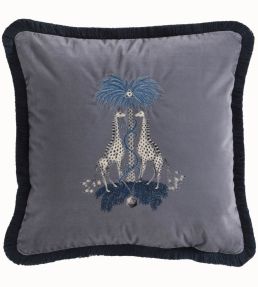 Kruger Cushion 43 x 43cm by Clarke & Clarke Charcoal