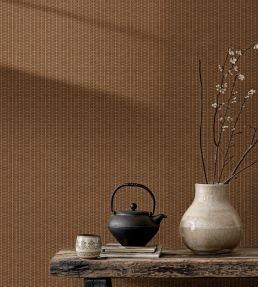 Kuba Raffia Wallpaper by Coordonne Honey
