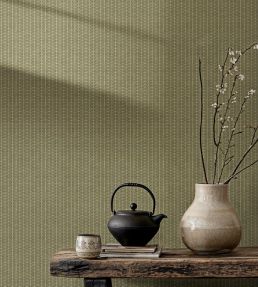 Kuba Raffia Wallpaper by Coordonne Leaves
