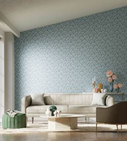 Kumo Wallpaper by Harlequin Wild Water / Exhale