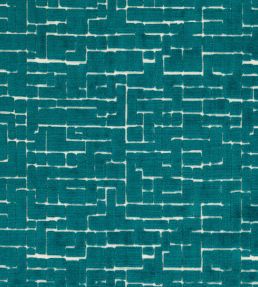 Kupka Fabric by Clarke & Clarke Peacock