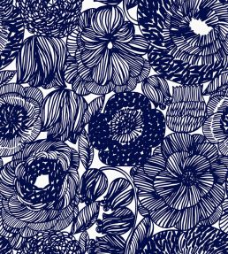 Kurjenpolvi Wallpaper by Marimekko Blue