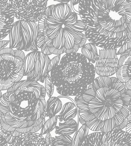 Kurjenpolvi Wallpaper by Marimekko Grey