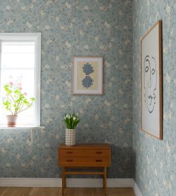 Kvitten Wallpaper by Sandberg Soft Blue