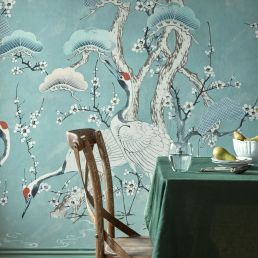 Kyoto Blossom Mural by 1838 Wallcoverings Mist