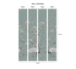 Kyoto Blossom Mural by 1838 Wallcoverings Mist