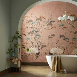 Kyoto Blossom Mural by 1838 Wallcoverings Sandstone