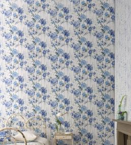 Kyoto Flower Wallpaper by Designers Guild Cobalt