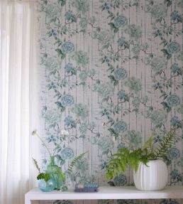 Kyoto Flower Wallpaper by Designers Guild Eau De Nil