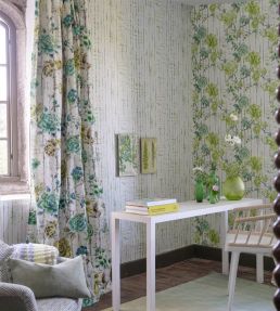 Kyoto Flower Wallpaper by Designers Guild Emerald