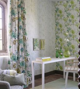 Kyoto Flower Fabric by Designers Guild Jade