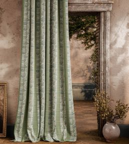 Kyoto Stripe Fabric by Zoffany Jade