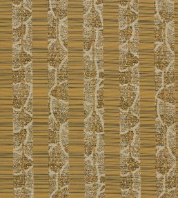 Kyoto Stripe Fabric by Zoffany Silk Yellow