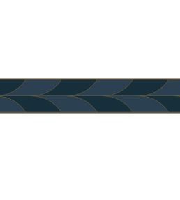 La Festive Border Wallpaper by Casadeco Bleu Petrole