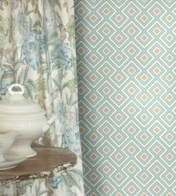 La Fiorentina Small Wallpaper by GP & J Baker Blue