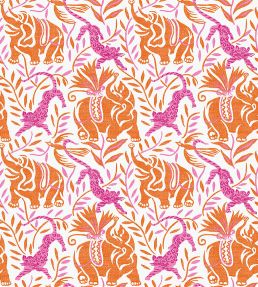 La Jungle Performance Fabric by Christopher Farr Cloth Rosa