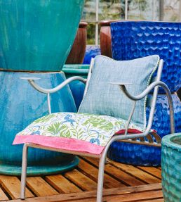 La Jungle Performance Fabric by Christopher Farr Cloth Rosa