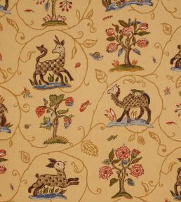 La Menagerie Fabric by Schumacher Marigold