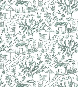 La Quintinie Fabric by Nina Campbell Teal