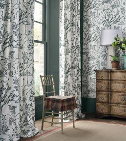 La Quintinie Fabric by Nina Campbell Teal