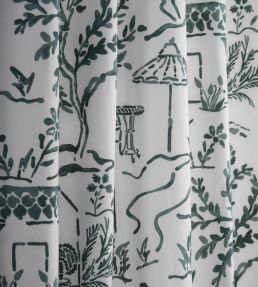 La Quintinie Fabric by Nina Campbell Teal