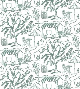 La Quintinie Wallpaper by Nina Campbell Teal