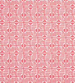 Labyrinth Velvet Fabric by Thibaut Coral