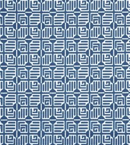 Labyrinth Velvet Fabric by Thibaut Navy